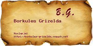 Borkules Grizelda névjegykártya